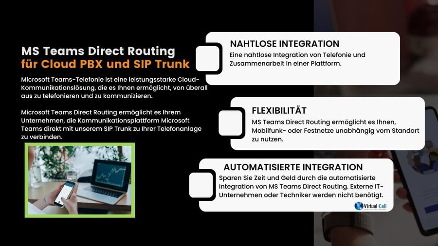 Funktionen für das MS Teams Direct Routing