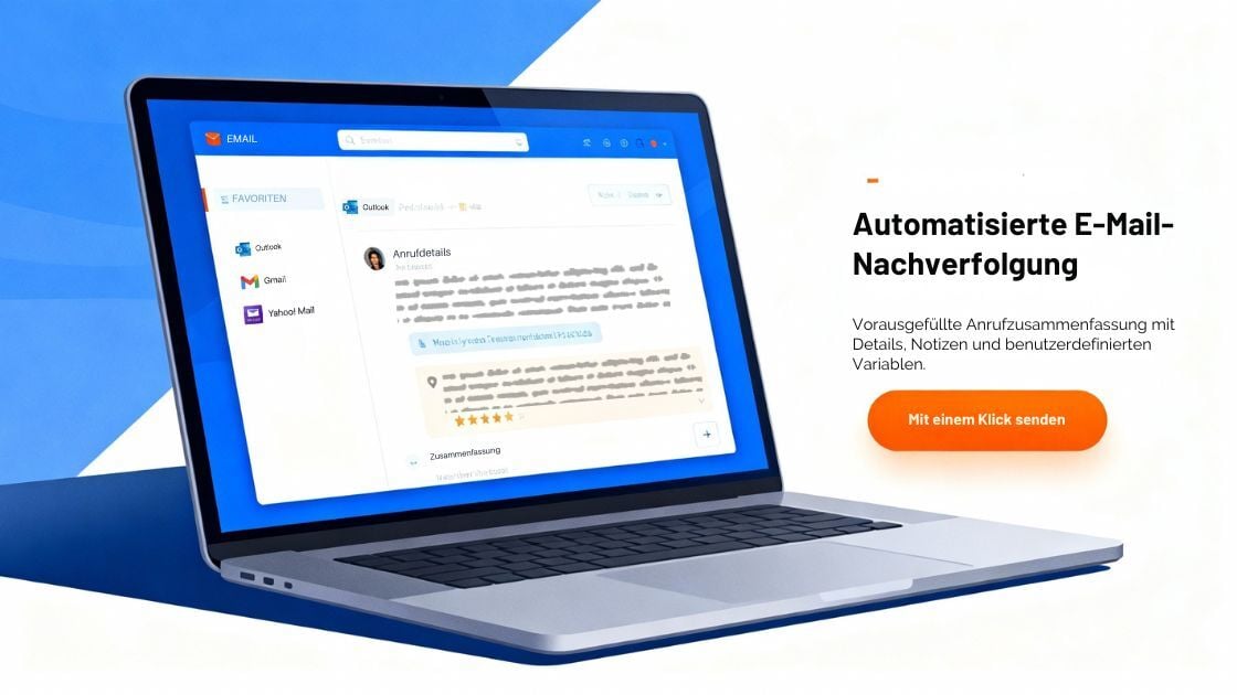 Automatisierte E-Mail-Nachverfolgung Cloud-Telefonanlage mit Outlook Gmail Yahoo Integration Ein-Klick